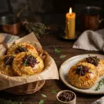Harry Potter themed savory puff pastry pies filled with hearty ingredients