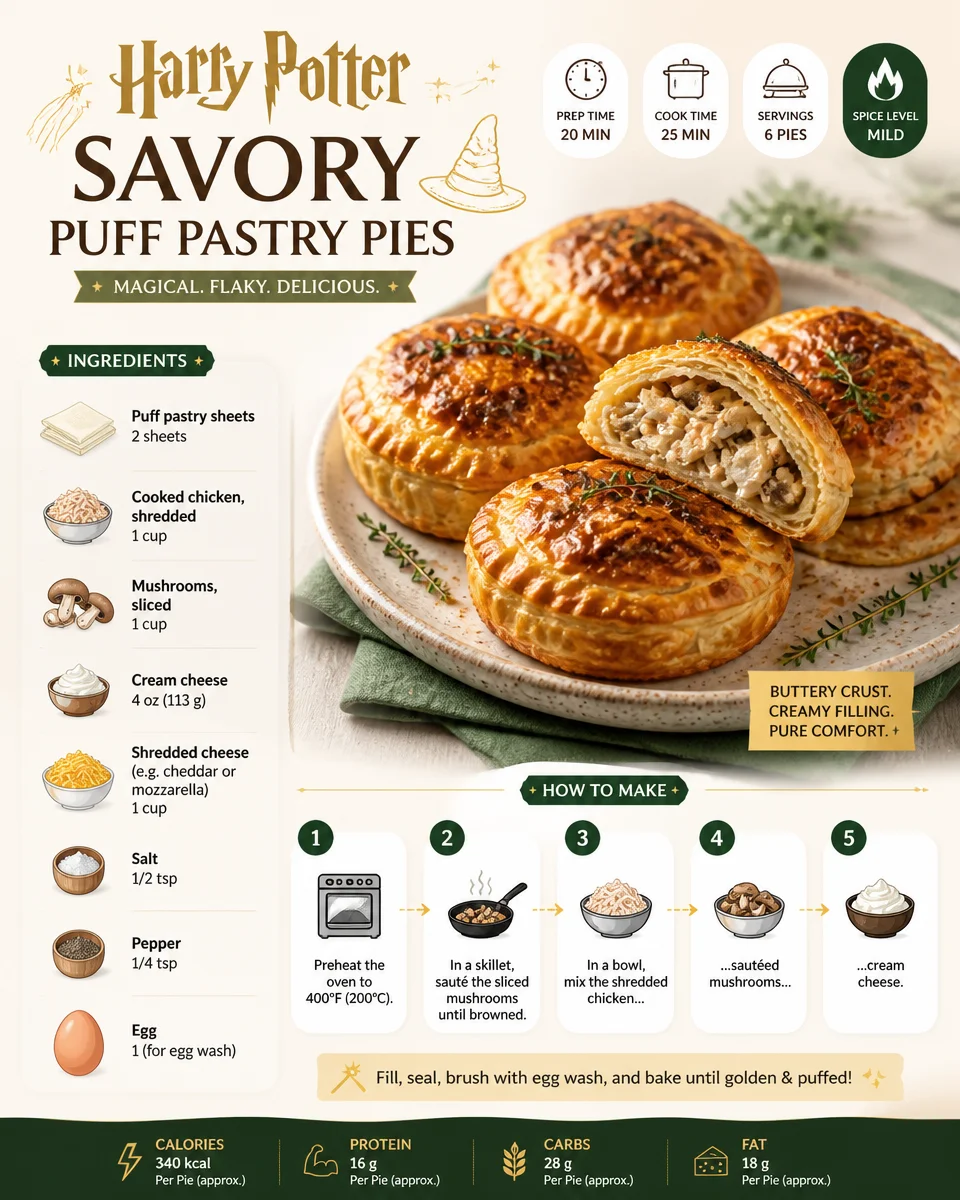 Harry Potter Savory Puff Pastry Pies