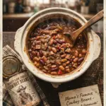 Slow cooker cowboy beans dish with rich flavors and hearty ingredients