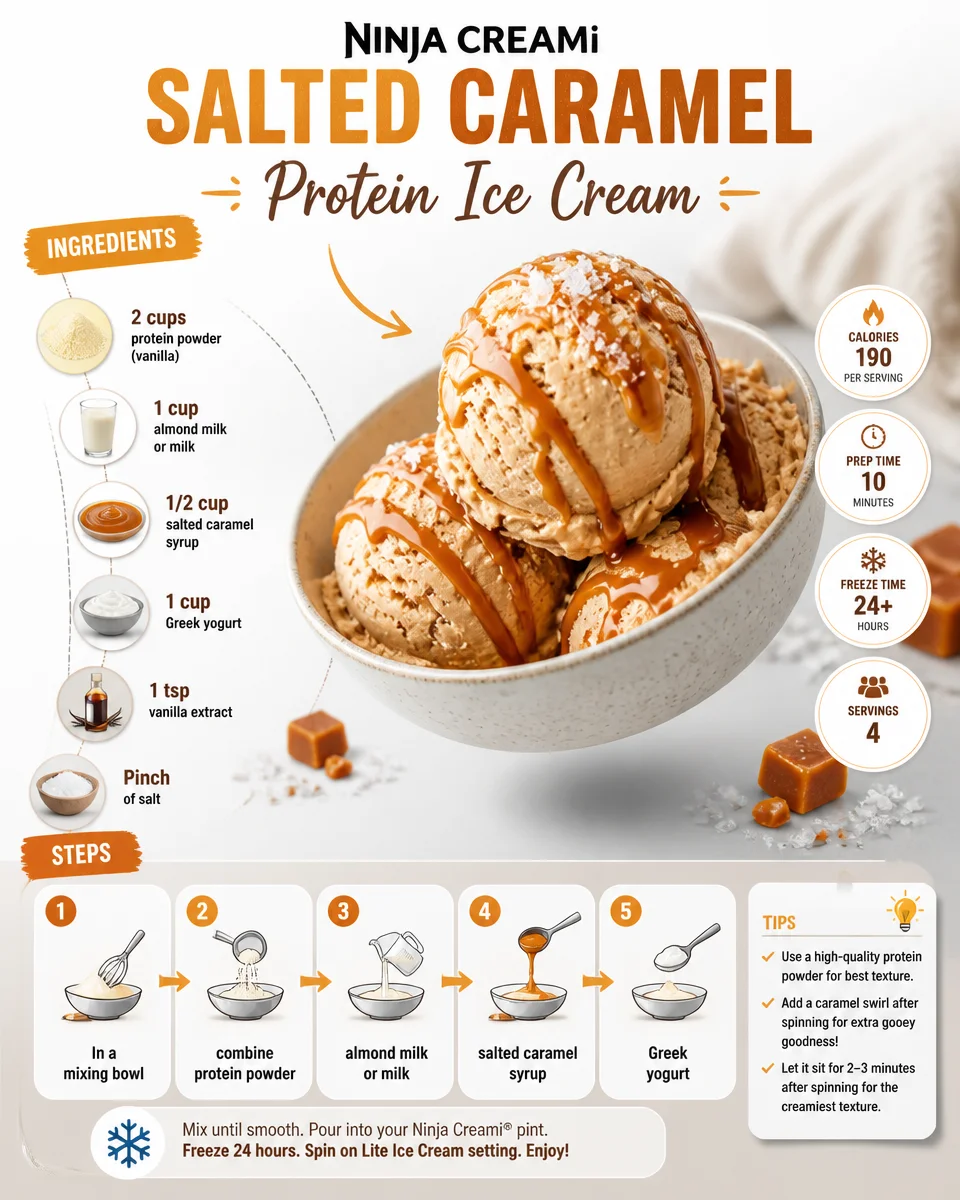 Ninja Creami Salted Caramel Protein Ice Cream