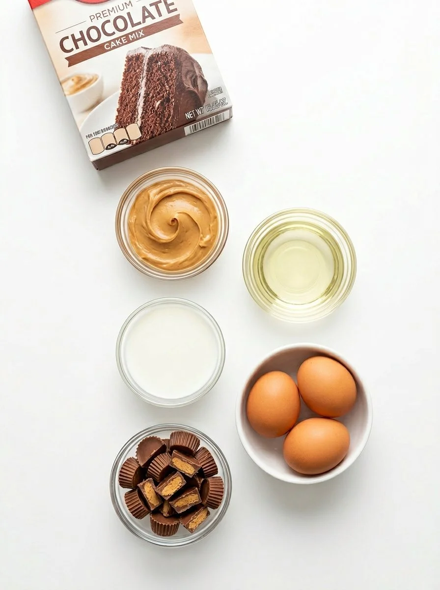 Peanut Butter Cup Dump Cake