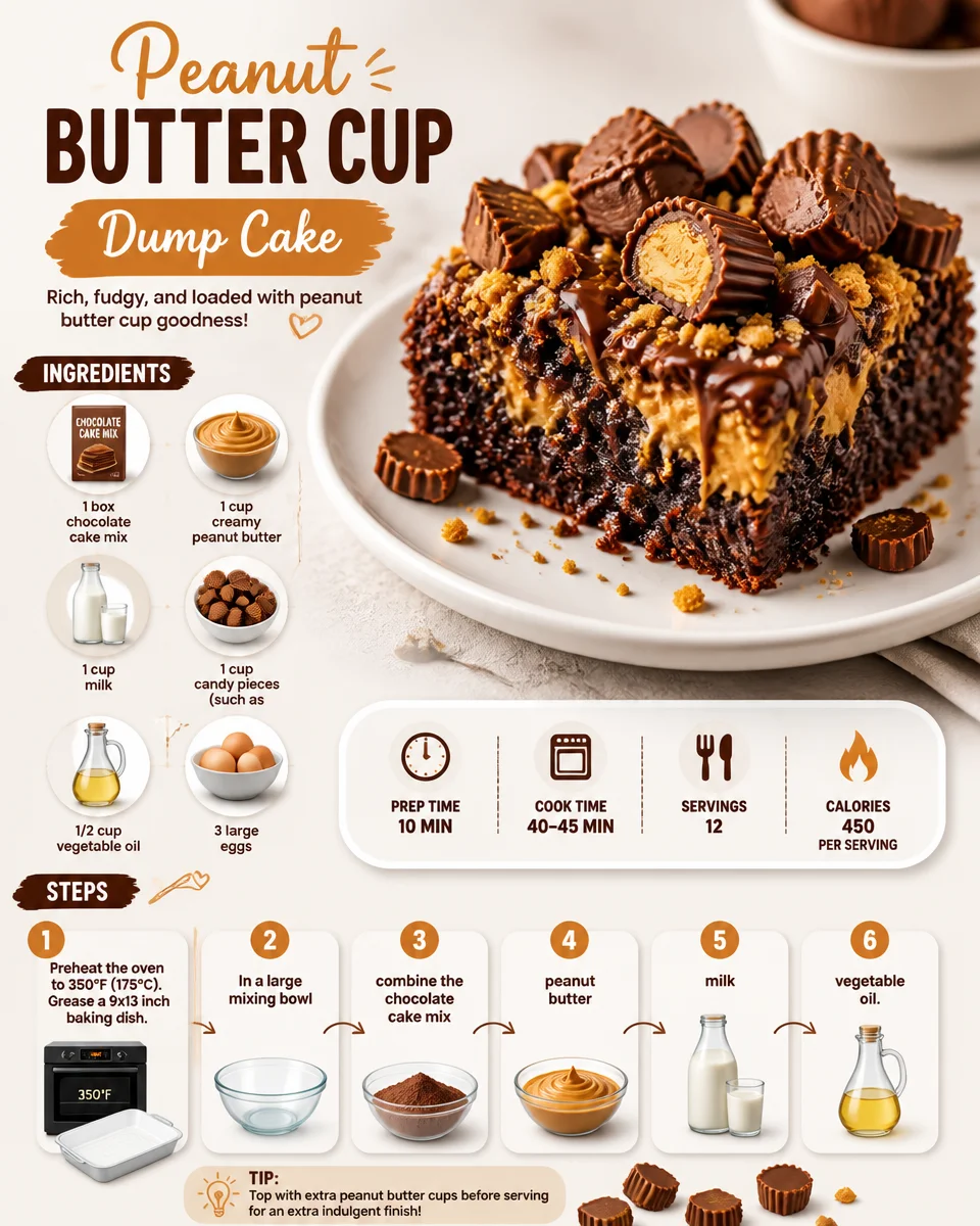 Peanut Butter Cup Dump Cake