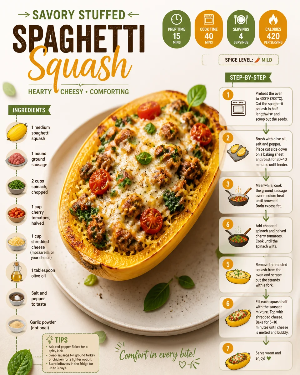 Savory Stuffed Spaghetti Squash
