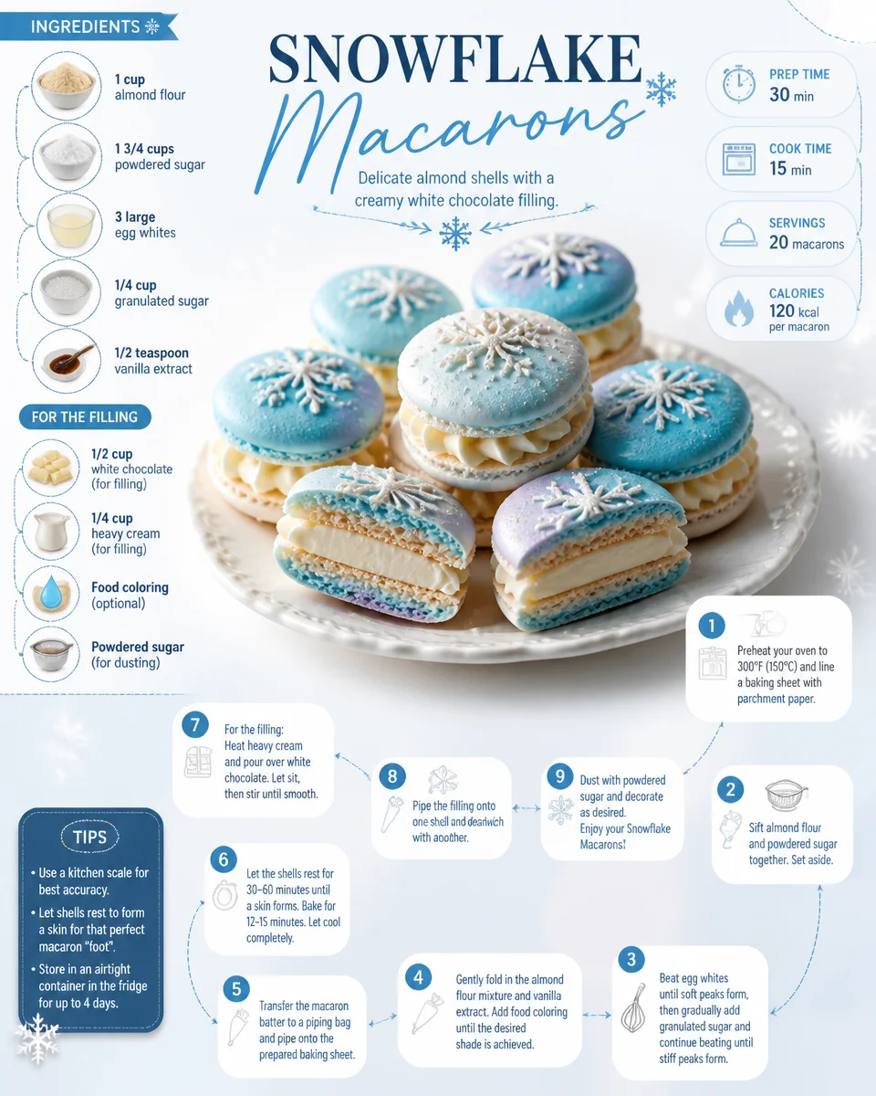 Snowflake Macarons